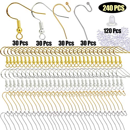 120PCS/60 Pairs 925 Hypo-allergenic Earring Hooks, Sterling Silver...