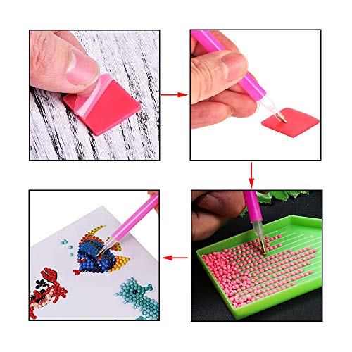 72 Pcs DIY Painting Glue Clay, 2cm x 2cm Diamond Painting Glue for...
