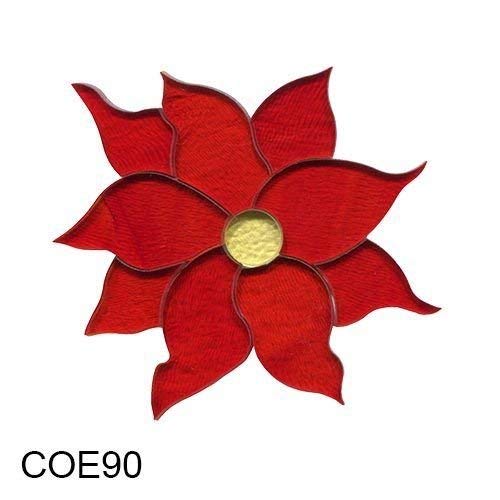 Bullseye COE 90 HOLIDAY POINSETTIA Precut Fusible Glass