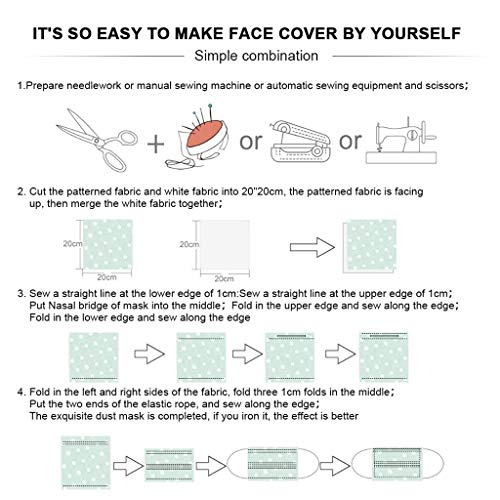 DIY Face Cover Fabric Material Set - Multiple Pattern Artistic Fab...