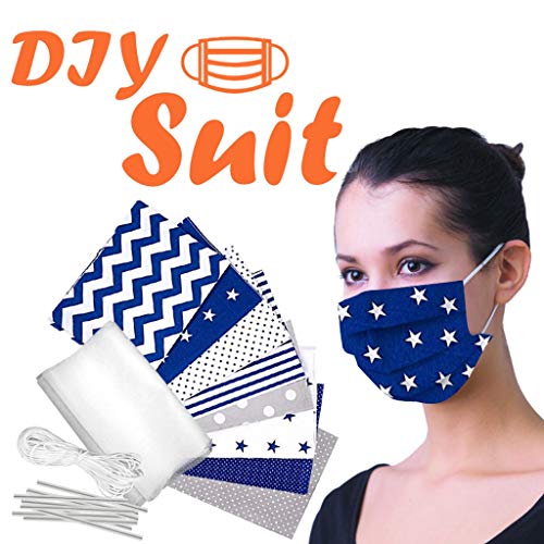 DIY Face Cover Fabric Material Set - Multiple Pattern Artistic Fab...