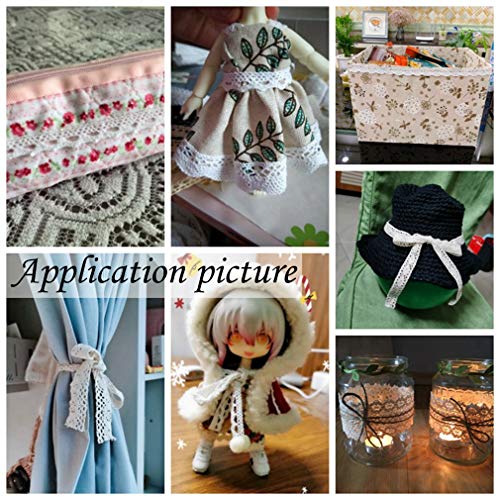 IDONGCAI White Lace Trim Fabric Lace Cotton for Wedding Party Craf...