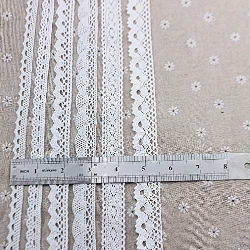 IDONGCAI White Lace Trim Fabric Lace Cotton for Wedding Party Craf...