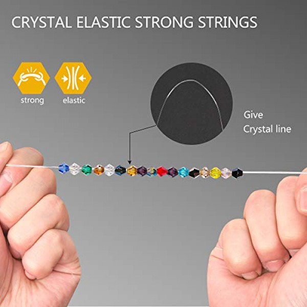 Novborcz 4mm Bicone Glass Beads for Jewelry Making AB Color 1500Pc...