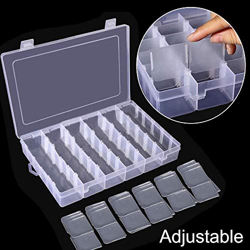 Plastic Organizer Box with Dividers - 36 Compartment Organizer - C...