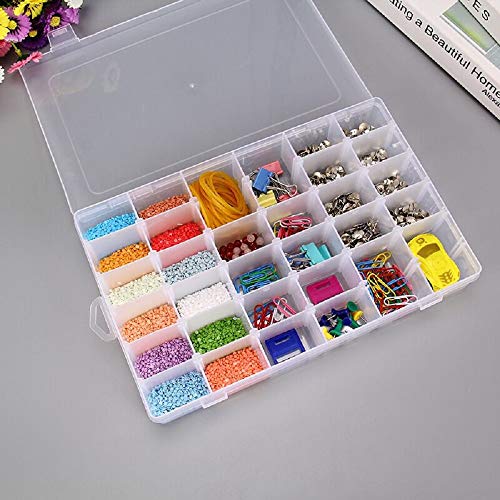 Plastic Organizer Box with Dividers - 36 Compartment Organizer - C...
