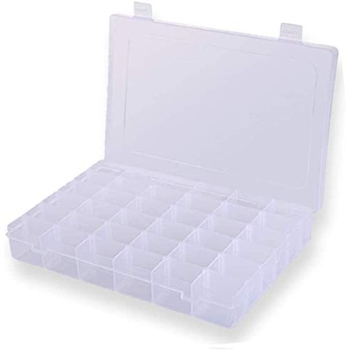 Plastic Organizer Box with Dividers - 36 Compartment Organizer - C...