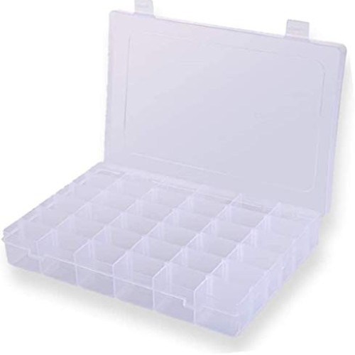 Plastic Organizer Box with Dividers - 36 Compartment Organizer - C...