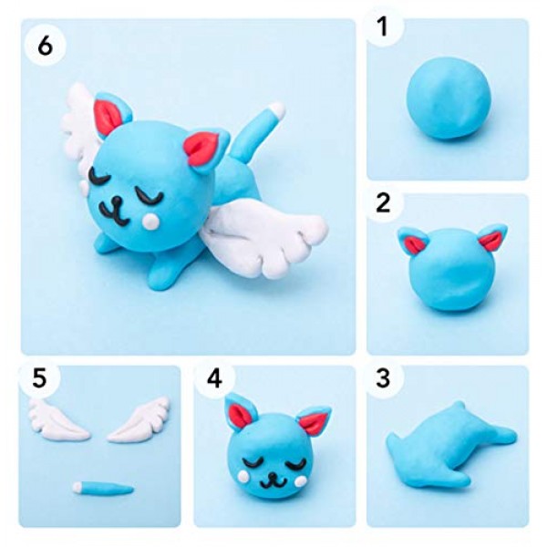 Polymer Clay, BYWORLD 50 Colors Modeling Clay for Kids with Acryli...