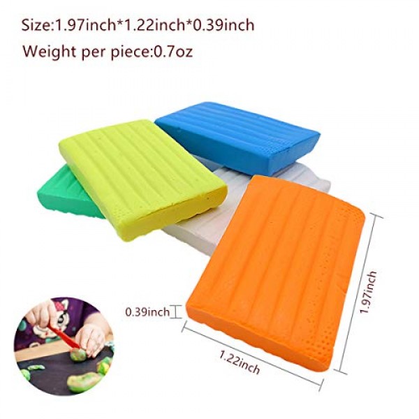 Polymer Clay, BYWORLD 50 Colors Modeling Clay for Kids with Acryli...