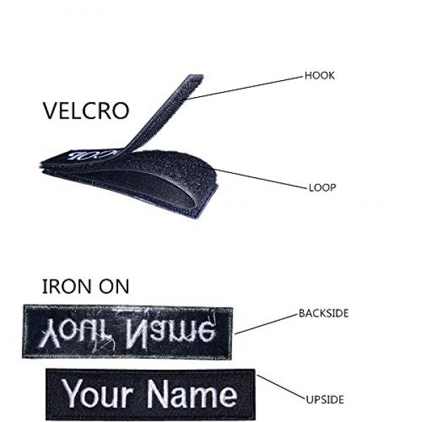 PPXP Embroidery Name Patches, 2 Pieces Embroidery Name Tags Iron o...