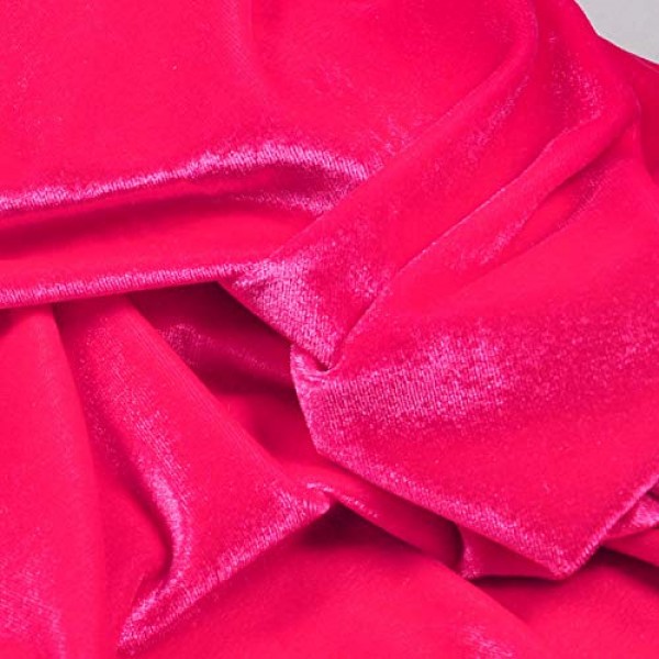 Stretch Velvet Fabric 12 Colors 62 Wide for Sewing Apparel Uphols...