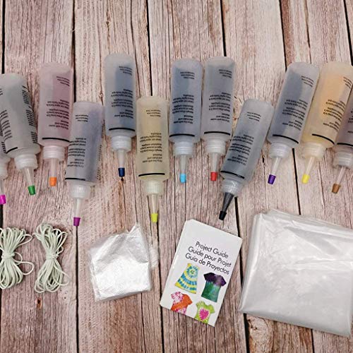 Tie Dye Kits, 5/6/8/10 Colors Tie-Dye Kit Fabric Textile Paints Co...