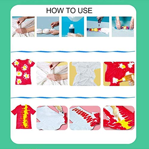 Tie Dye Kits, 5/6/8/10 Colors Tie-Dye Kit Fabric Textile Paints Co...