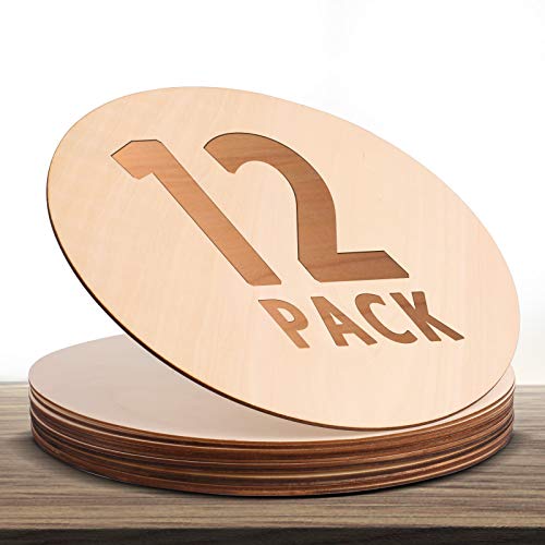 Unfinished Wood Circle, 12 Pieces 12 Inch Christmas Wooden Circle ...