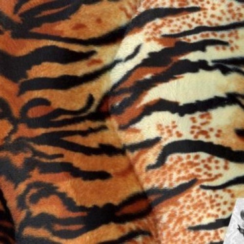 Velboa Faux/Fake Fur Tiger Orange Fabric by The Yard