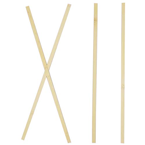 Worown 60 pcs 15.7 Inch Strong Natural Bamboo Sticks, Wooden Craft...
