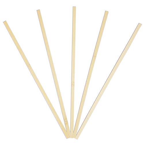 Worown 60 pcs 15.7 Inch Strong Natural Bamboo Sticks, Wooden Craft...
