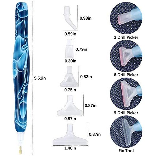 YHORSE Diamond Painting Pen Kits, Resin Diamond Tool for 5D DIY Di...