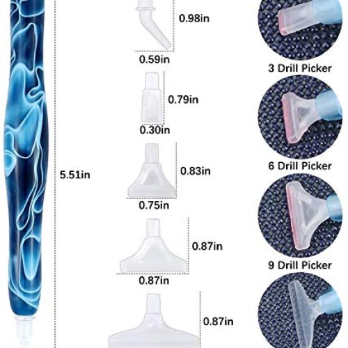YHORSE Diamond Painting Pen Kits, Resin Diamond Tool for 5D DIY Di...