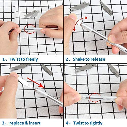 ZIQI Precision Craft Knife Hobby Knife Blades Set #11 Exacto Blade...