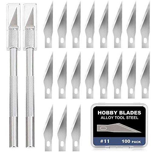 ZIQI Precision Craft Knife Hobby Knife Blades Set #11 Exacto Blade...