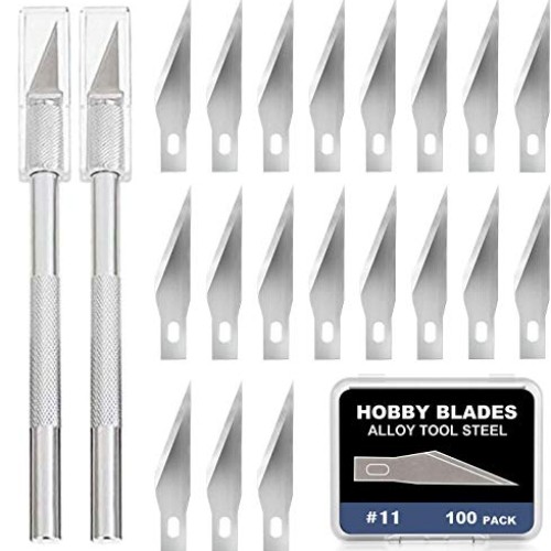 ZIQI Precision Craft Knife Hobby Knife Blades Set #11 Exacto Blade...