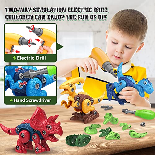 Dinosaur Toys for 3, 4, 5, 6, 7 Year Old Boys, Take Apart Toys wit...