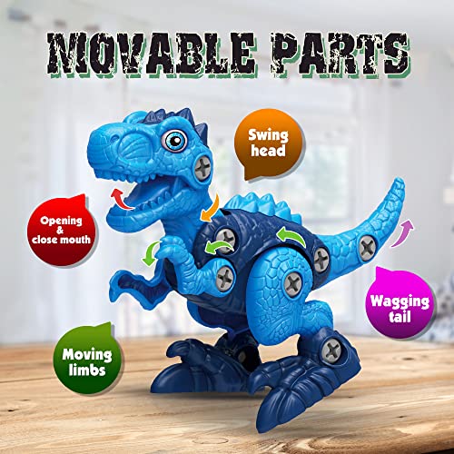 Dinosaur Toys for 3, 4, 5, 6, 7 Year Old Boys, Take Apart Toys wit...