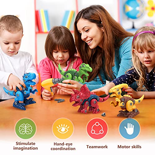 Dinosaur Toys for 3, 4, 5, 6, 7 Year Old Boys, Take Apart Toys wit...