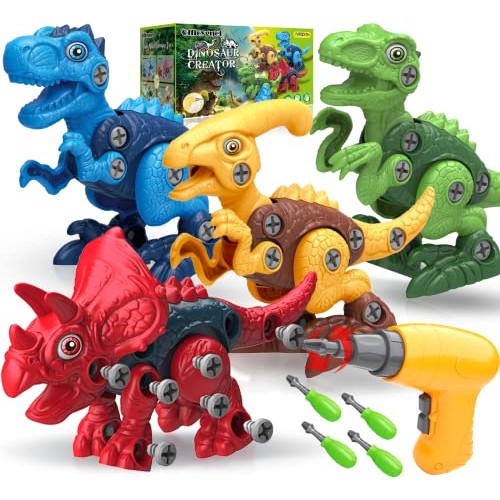 Dinosaur Toys for 3, 4, 5, 6, 7 Year Old Boys, Take Apart Toys wit...