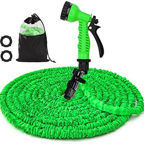 50ft Garden Hose Water Pipe, Durable Water Hose with 7 Function No...