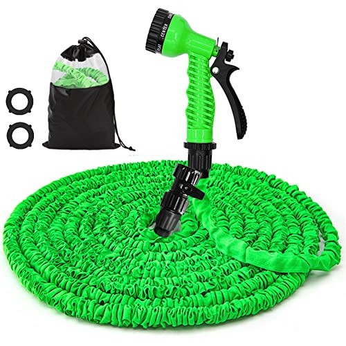 50ft Garden Hose Water Pipe, Durable Water Hose with 7 Function No...