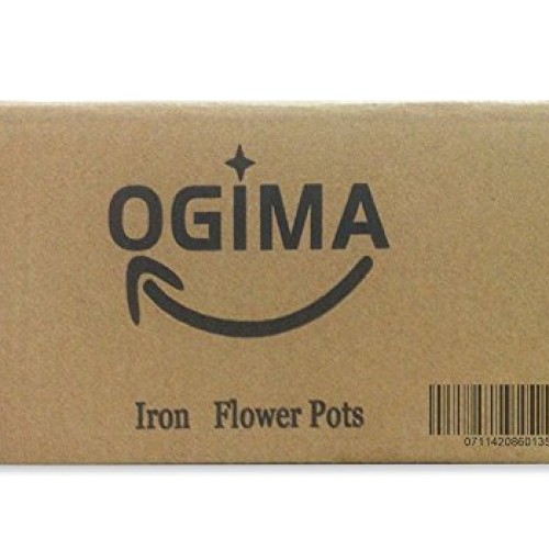 Ogima 10 Piece Metal Iron Hanging Flower Pots, Multicolor