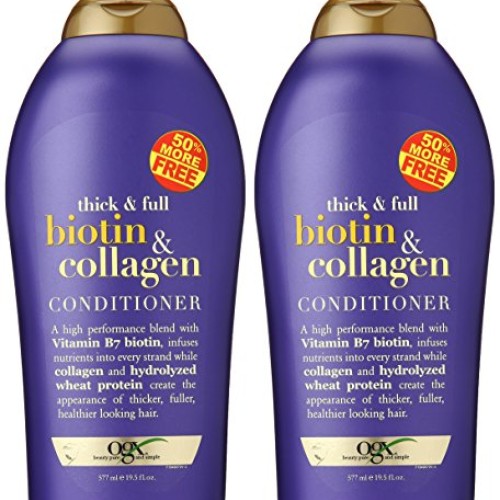 OGX Thick & Full Biotin & Collagen Shampoo + Conditioner 19.5oz,...
