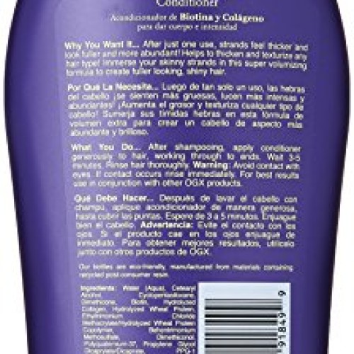 OGX Thick & Full Biotin & Collagen Shampoo + Conditioner 19.5oz,...
