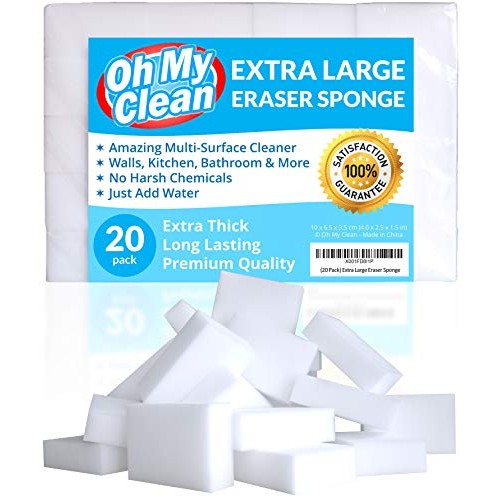 20 Pack Extra Large Eraser Sponge - Extra Thick, Long Lasting, P...