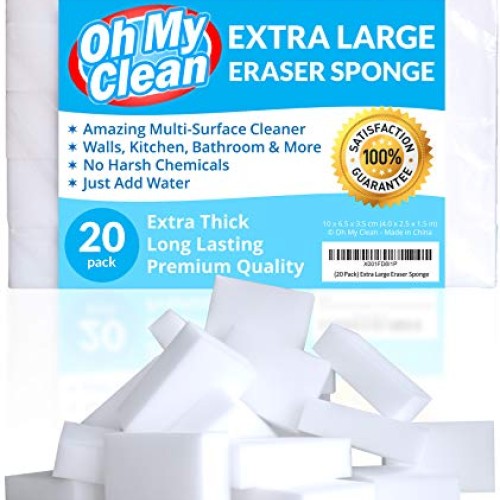 20 Pack Extra Large Eraser Sponge - Extra Thick, Long Lasting, P...