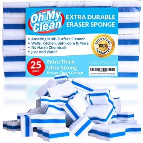 25 Pack Extra Durable Eraser Sponge - Extra Thick, Long Lasting,...