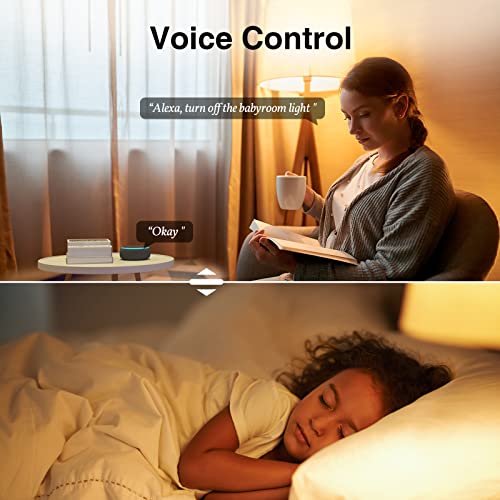 OHMAX Smart Switch, Single Pole Not 3-Way 2.4Ghz WiFi Smart Ligh...