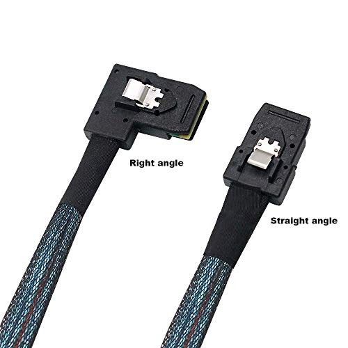 OIKWAN Internal Mini SAS SFF-8087 to Right Angle SFF-8087, Interna...
