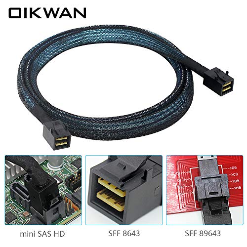 OIKWAN Internal Mini SAS SFF-8643 to SFF-8643, Internal Mini SAS t...