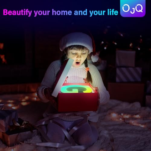 OJQ Light Up Letters LED Letter - Bedroom Lighted Letters Colorful...