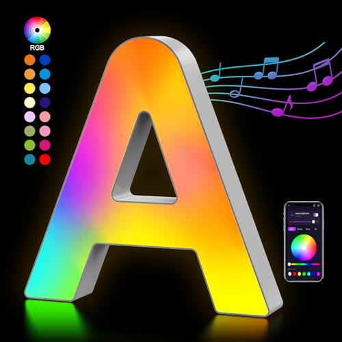 OJQ Light Up Letters LED Letter - Bedroom Lighted Letters Colorful...