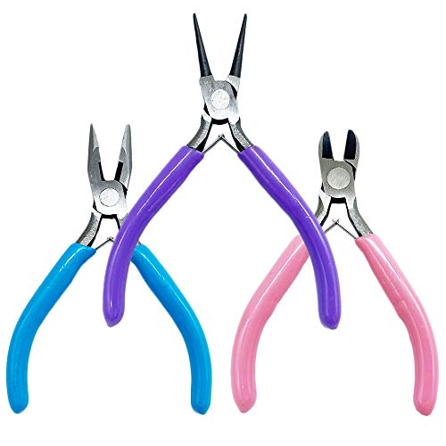 3 PCS Jewelry Pliers Set,Craft Plier Tool,Pliers for Jewelry Makin...