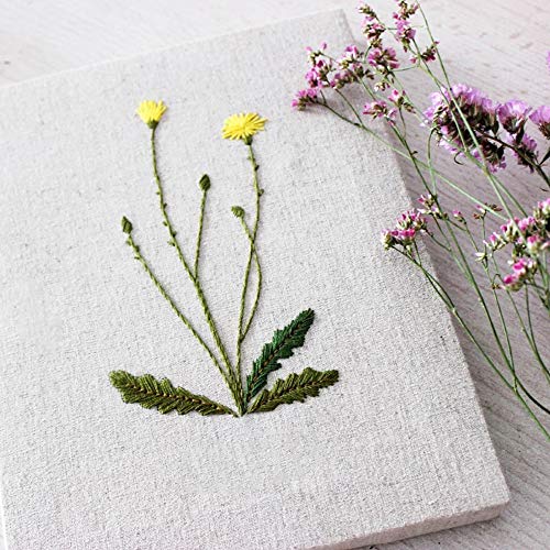 Linen Needlework Fabric,6 Pcs 3 Colors Embroidery Fabric for Garme...