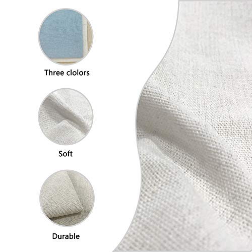 Linen Needlework Fabric,6 Pcs 3 Colors Embroidery Fabric for Garme...