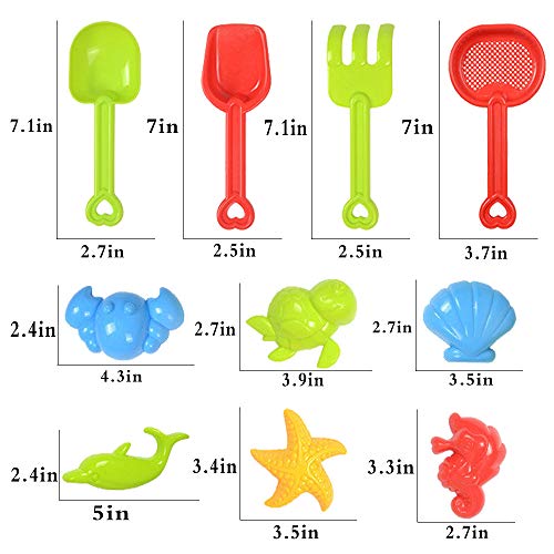 OJYUDD 14 PCS Beach Sand Toys Set,Kids Beach Toys Set,Baby Bath To...