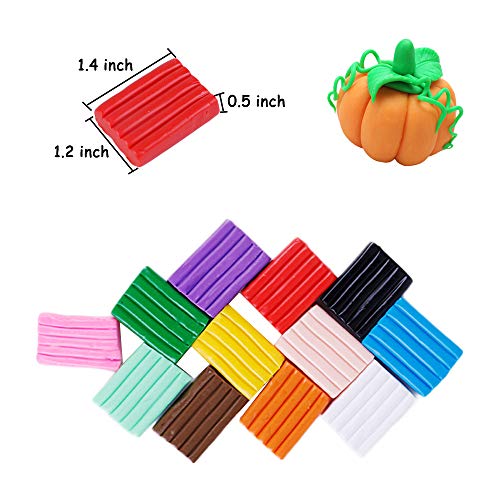 Polymer Clay,24 Colors Oven Bake Modeling Clay Blocks,DIY Colored ...