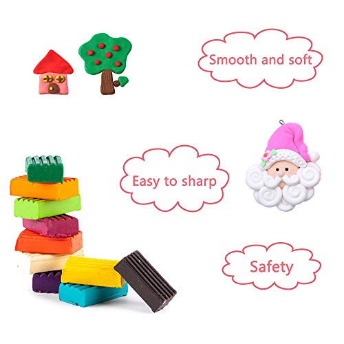 Polymer Clay,24 Colors Oven Bake Modeling Clay Blocks,DIY Colored ...